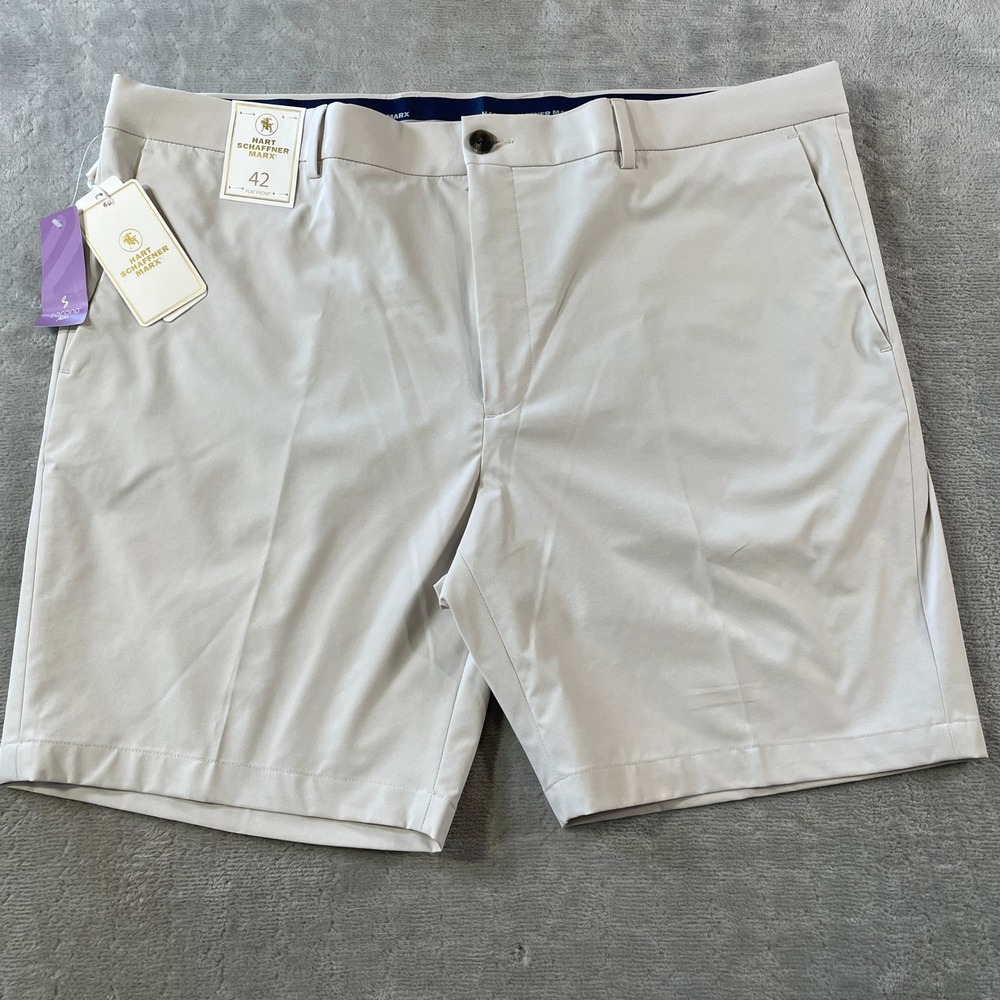 Hart Schaffner Marx Luxury Performance Shorts Men 42 Off White Preppy Minimalist